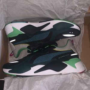 PUMA RS-X Toys Black Blue Atoll ! Size 9 US men UK 8